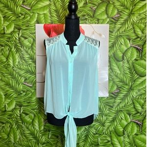 Baby Blue mesh blouse